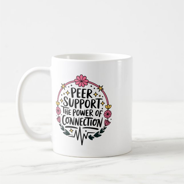 Peer Coach Power Of Connection, Peer Support Speci Coffee Mug (Left)