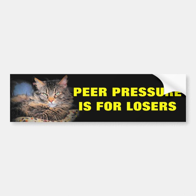 Peer Pressure is For Losers Bumper Sticker (Front)