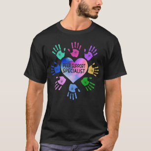 Peer Support Specialist Hand Heart T-Shirt