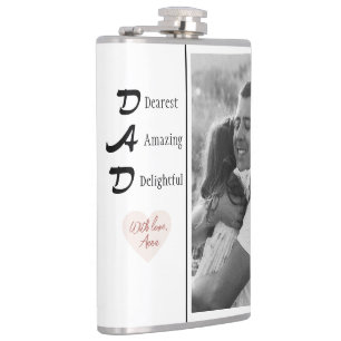 Peersonalized Dad Flask Photo   Father's Day Gift