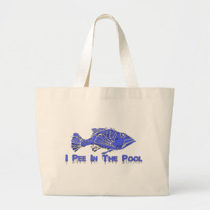 Pees In Pool Large Tote Bag