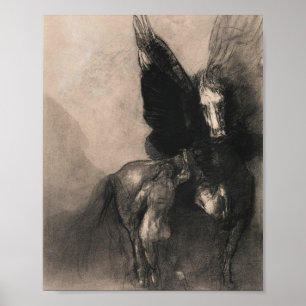Pegasus And Bellerophon 1888 By Odilon Redon Poster