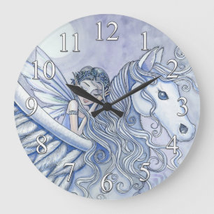 Pegasus and Fairy Fantasy Girls Wall Clock