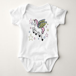 Pegasus and Stars Baby Bodysuit