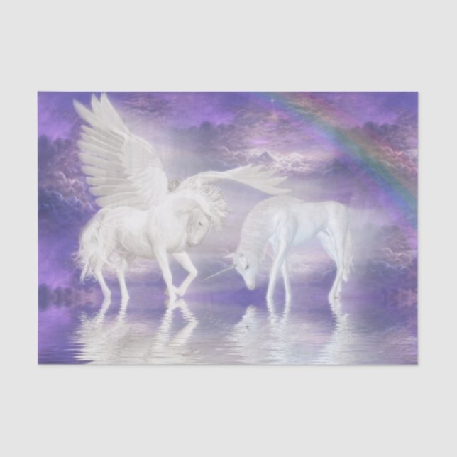 Pegasus and unicorn tissue paper (Front)