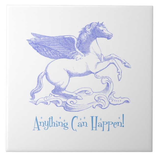 Pegasus "Anything Can Happen!" Ceramic Tile (Front)