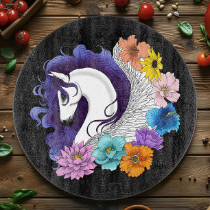 Pegasus Black Floral Cutting Board