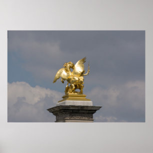 Pegasus - bronze statue Paris - Emmanuel Frémiet Poster