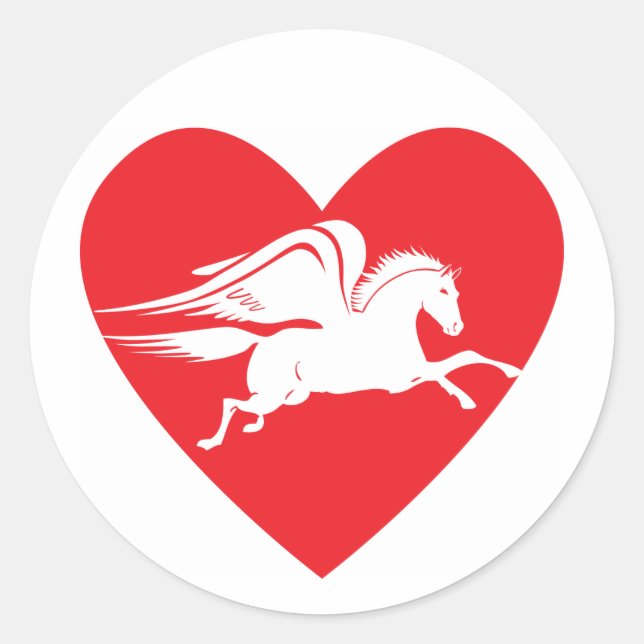 Pegasus Classic Round Sticker (Front)