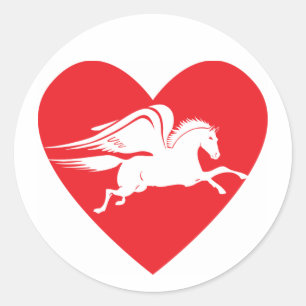 Pegasus Classic Round Sticker