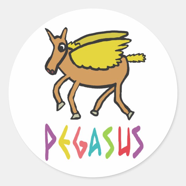 Pegasus Classic Round Sticker (Front)