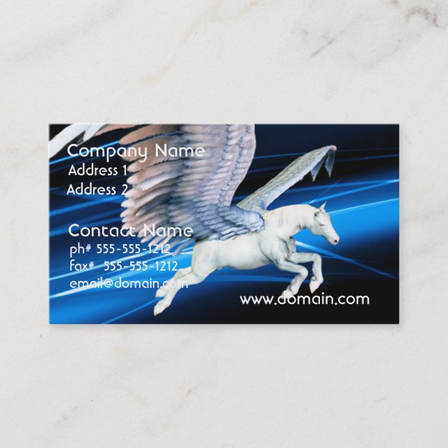 Pegasus Flight Business Cards (Front)