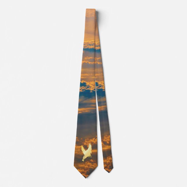 Pegasus Flying Into Sunrise Tie (Front)