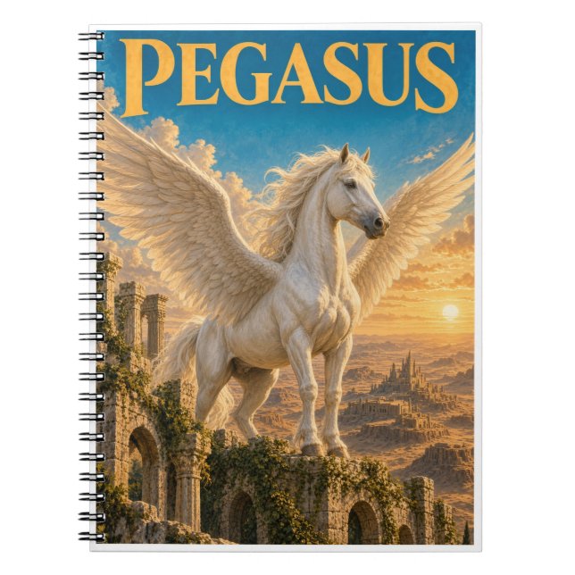 Pegasus, Gothic Fantasy Monster Notebook (Front)