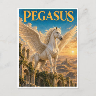 Pegasus, Gothic Fantasy Monster Postcard