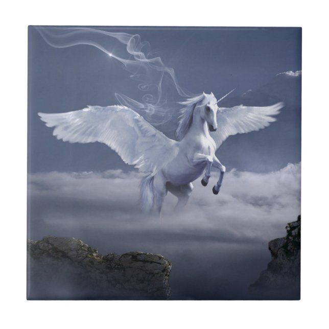 Pegasus in flight     ceramic tile (Front)