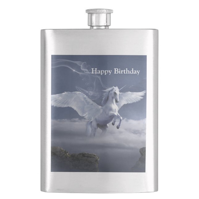 Pegasus in flight    hip flask (Front)