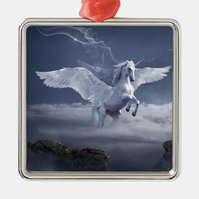 Pegasus in flight        metal ornament (Front)