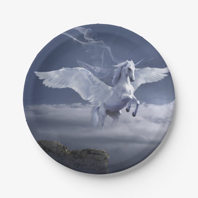 Pegasus in flight     paper plate (Front)