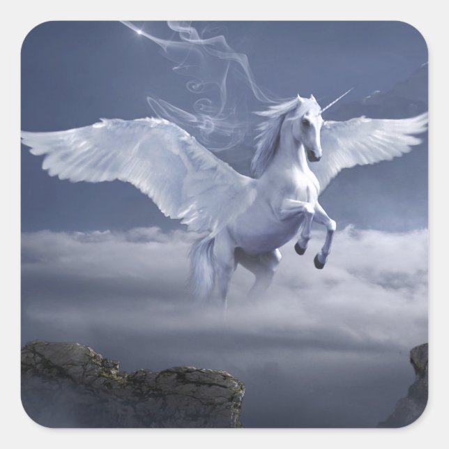 Pegasus in Flight  Square Sticker (Front)