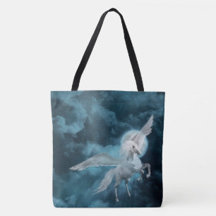 Pegasus in moonlight tote bag