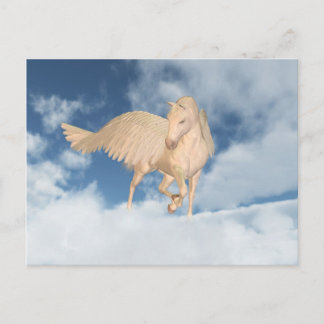Pegasus Looking Down Through Clouds Postcard