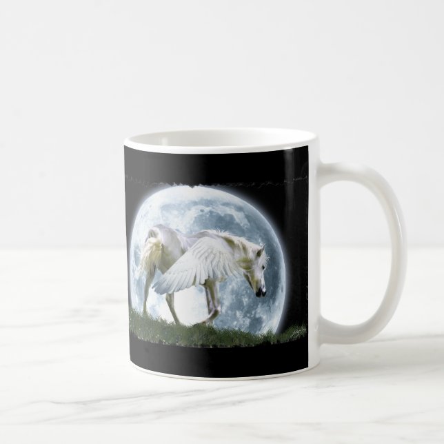 Pegasus & Moon Fantasy Art Drinking Mug (Right)