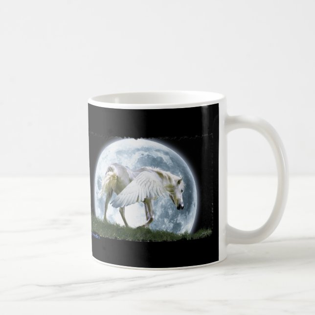 Pegasus & Moon Fantasy Art Drinking Mug (Right)