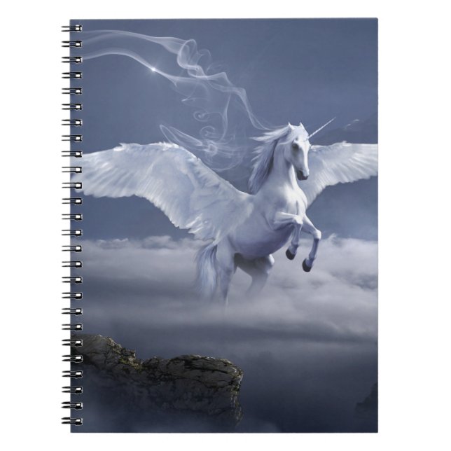 Pegasus Mythical Flying Unicorn Notebook (Front)