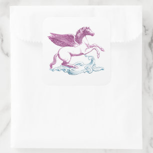 Pegasus on Clouds Square Sticker