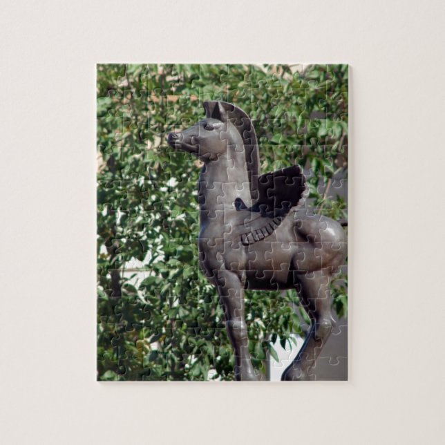 Pegasus On the Plaza Jigsaw Puzzle (Vertical)