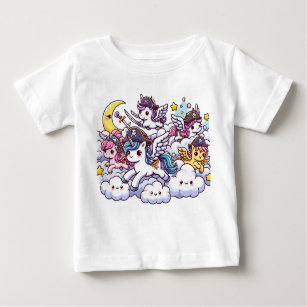 Pegasus Pirate Crews Raiding Clouds Baby T-Shirt