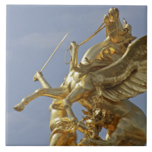 Pegasus statue at the Pont Alexander III bridge Ceramic Tile