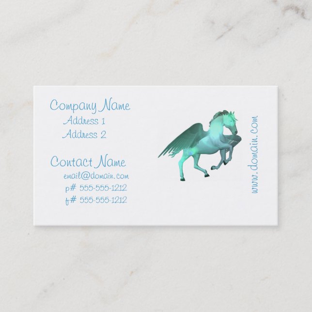 Pegasus Taking Flight Business Card (Front)