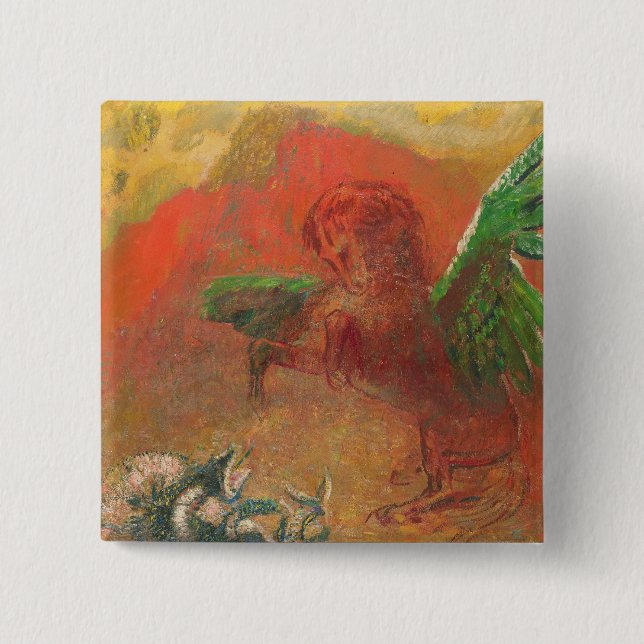 Pegasus Triumphant 15 Cm Square Badge (Front)