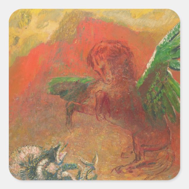 Pegasus Triumphant Square Sticker (Front)