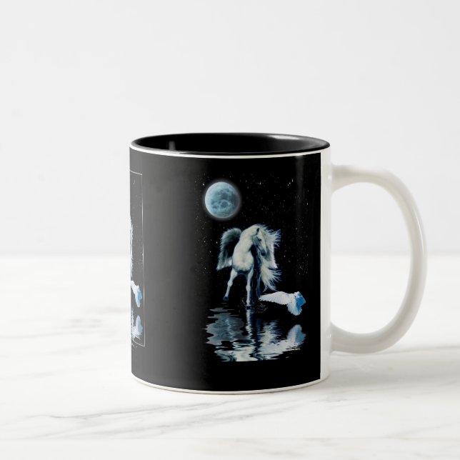 PEGASUS & WHITE RAVEN Collection Two-Tone Coffee Mug (Right)