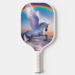 Pegasus with Rainbow Pickleball Paddle