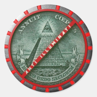 Pegatina Anti Illuminati Classic Round Sticker
