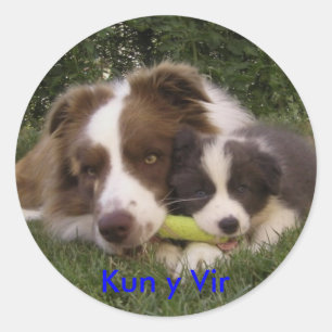 Pegatina Kun and Vir Classic Round Sticker
