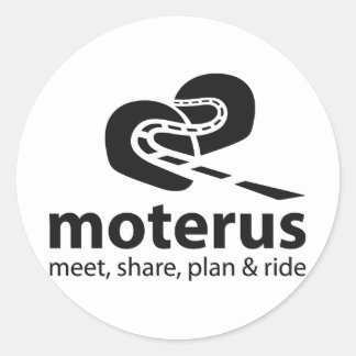 Pegatina Moterus Light Classic Round Sticker