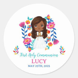 Pegatina redonda LUCY Primera Comunión Classic Round Sticker