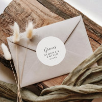 Pegatina Redonda Simple Spanish Wedding