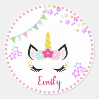 PEGATINA UNICORNIO CLASSIC ROUND STICKER