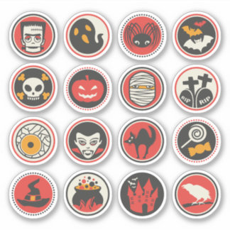 Pegatinas circulares de Halloween Sticker