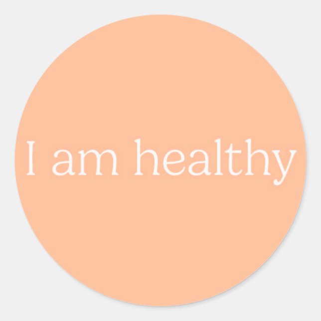 Pegatinas I am healthy Classic Round Sticker (Front)