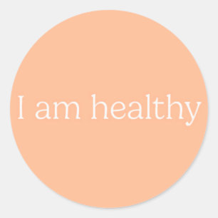 Pegatinas I am healthy Classic Round Sticker