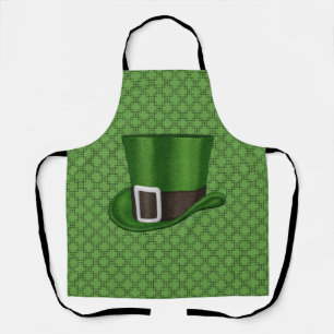 Peggy Ann All Over Black Green St Patrick's Apron