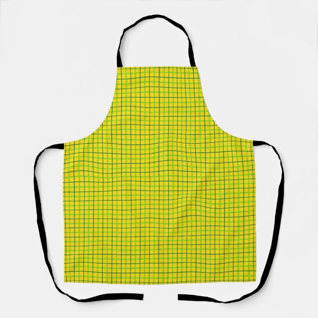 Peggy Ann All Over Gold Plaid St Patrick's Apron (Front)