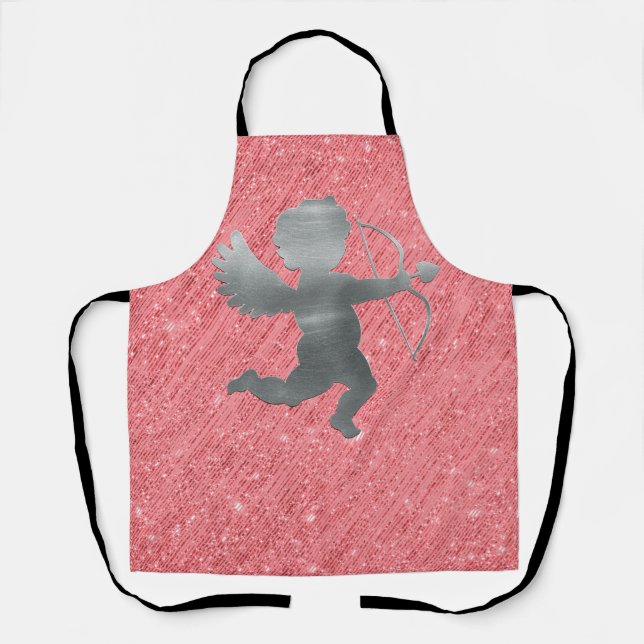 Peggy Ann Pink Cupid Kitchen Apron (Front)